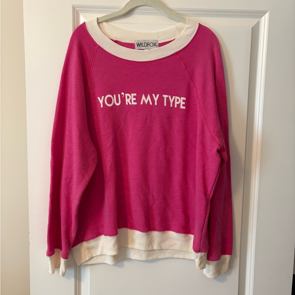 Wildfox Pink and Cream Sweatshirt